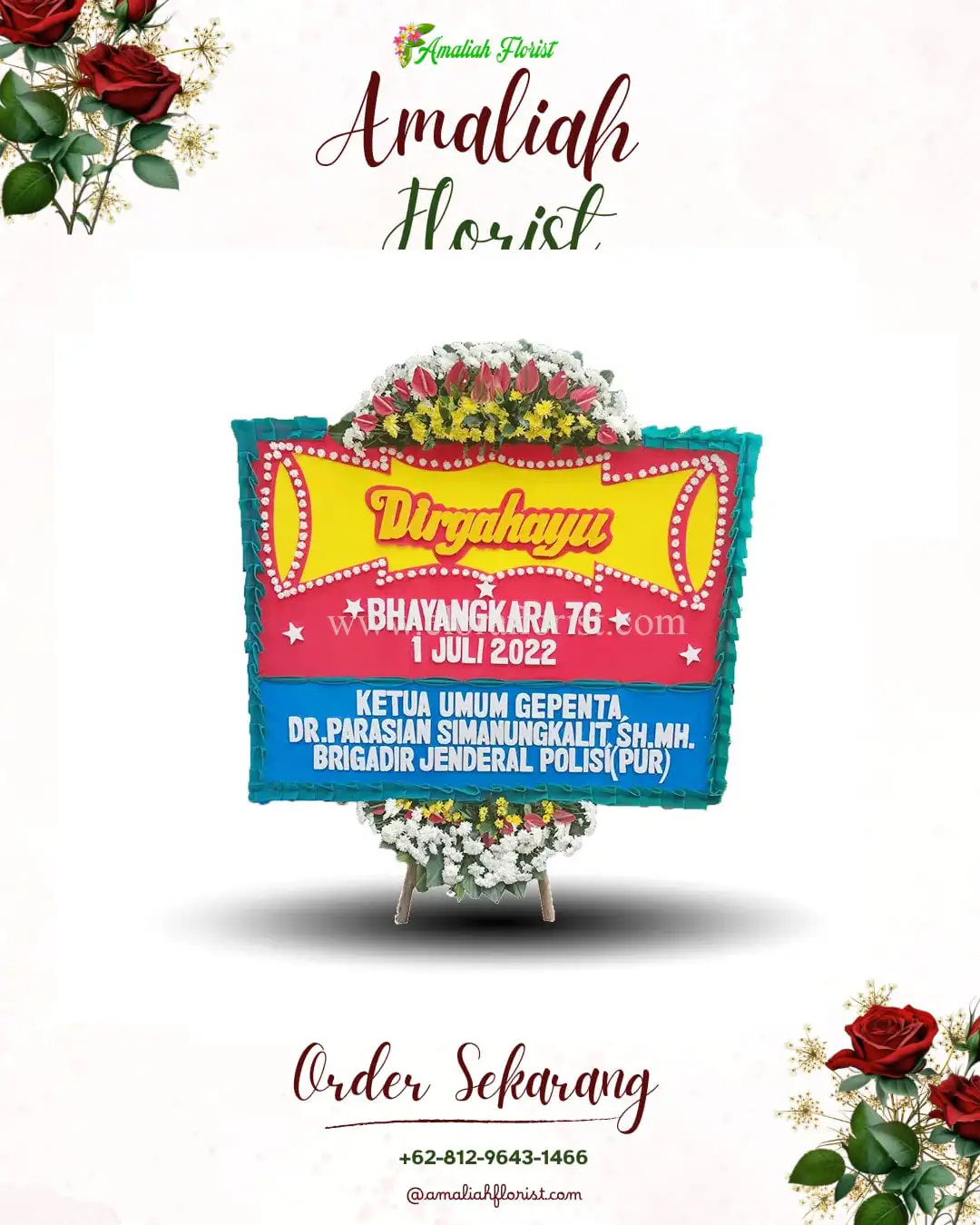 Papan Bunga HUT Ulang Tahun Kiping